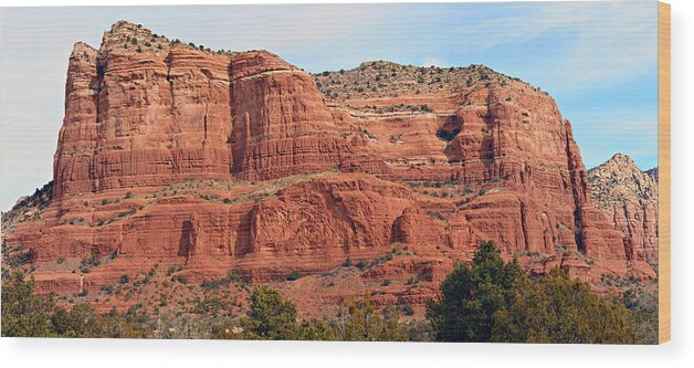Sedona Wood Print featuring the photograph Red Rocks #3 by Paul Fell