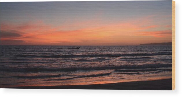 Sunset Wood Print featuring the photograph Evening cruise by Ellery Russell