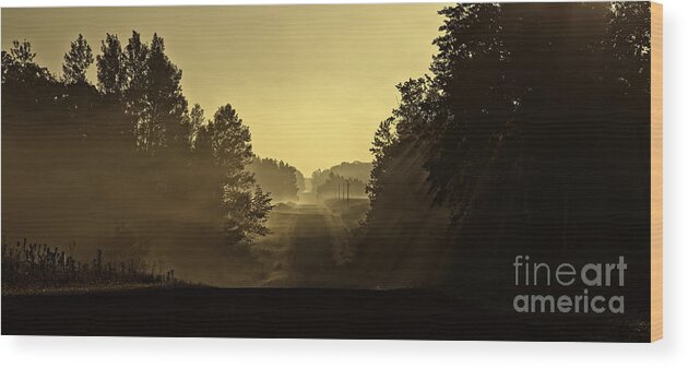 Killian Wood Print featuring the photograph Foggy Morning by Jan Killian