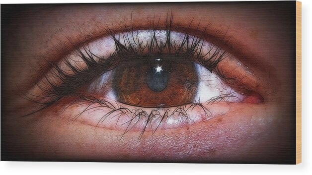 Eye Wood Print featuring the photograph In The Eye Of The Beholder... by Tammy Schneider