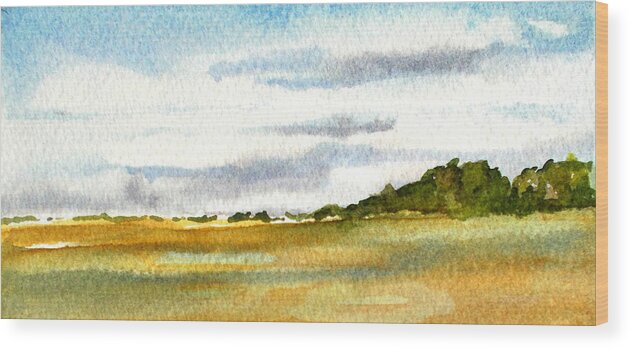 Low Country Wood Print featuring the painting Low Country by Nicole Curreri
