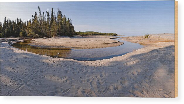 Lake Superior Wood Print featuring the photograph Prisoners Cove  by Doug Gibbons