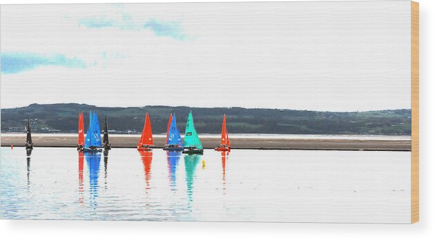 Nautical Wood Print featuring the photograph Reflective sailing by Spikey Mouse Photography