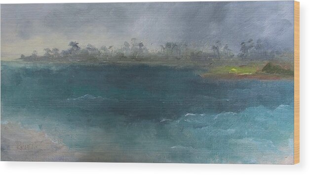 Cape San Blas Wood Print featuring the painting Stormy Weather by Susan Richardson