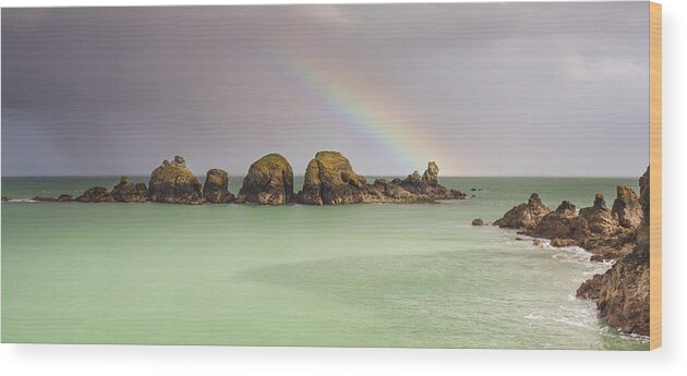 Sark Wood Print featuring the photograph Tranquil rainbow by Chris Smith