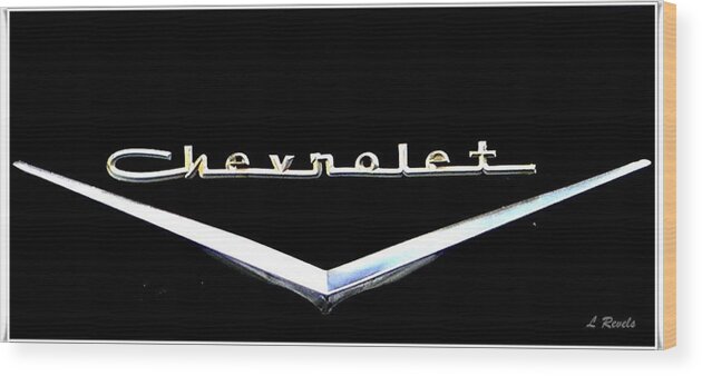 Chevrolet Wood Print featuring the photograph Chevrolet Logo by Leslie Revels