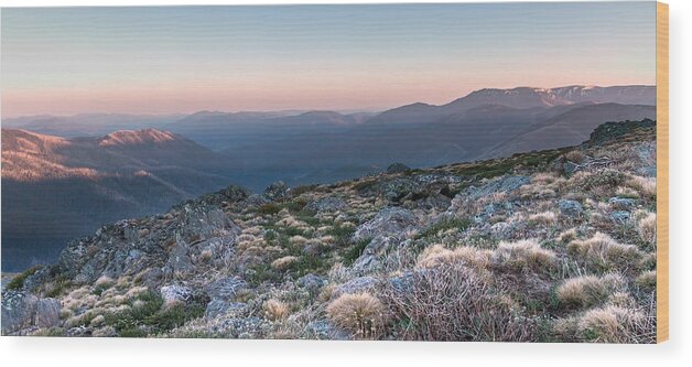 Falls Creek Wood Print featuring the photograph Upper Kiewa Valley by Mark Lucey
