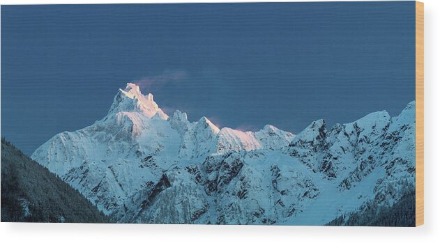 Mountains Wood Print featuring the photograph Mount Redoubt by Michael Russell