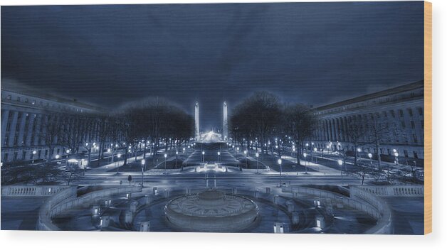 Capitol Wood Print featuring the photograph An Evening at the Capitol by Shelley Neff
