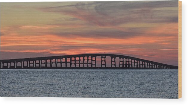 Bonner Bridge Wood Print featuring the photograph Bridge To Hatteras by Jamie Pattison