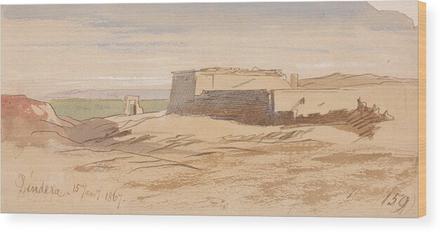 English Art Wood Print featuring the drawing Dendera by Edward Lear