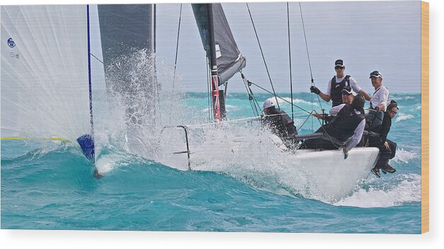 Catamaran Wood Print featuring the photograph Downwind at Key West by Steven Lapkin