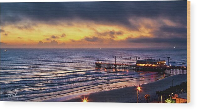 Beach Wood Print featuring the photograph Early Morning In Daytona Beach by Christopher Holmes
