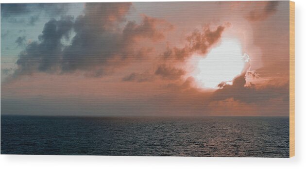 Sunset Wood Print featuring the photograph Great ball of sun by Charles McCleanon