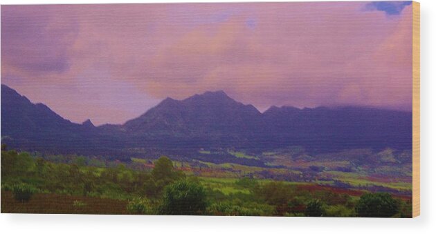Oahu Wood Print featuring the photograph Oaho by Phyllis Spoor