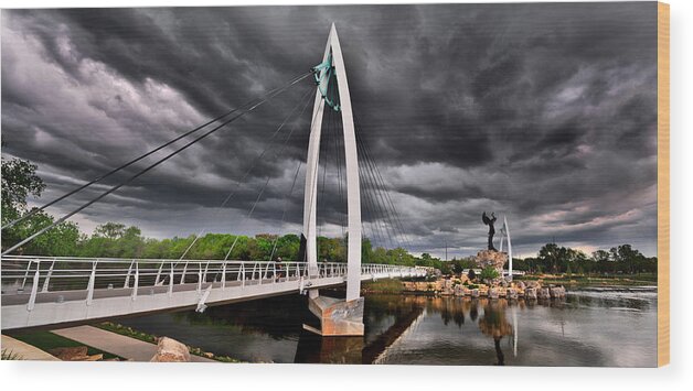 Arkansas River Wood Print featuring the photograph Keeper of the Storm by Brian Duram