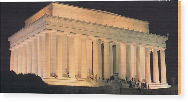 Monuments Wood Print featuring the photograph Lincoln Memorial by Charles HALL