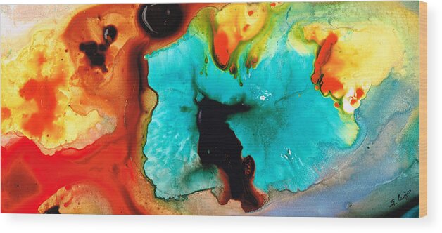 Abstract Art Wood Print featuring the painting Love And Approval by Sharon Cummings