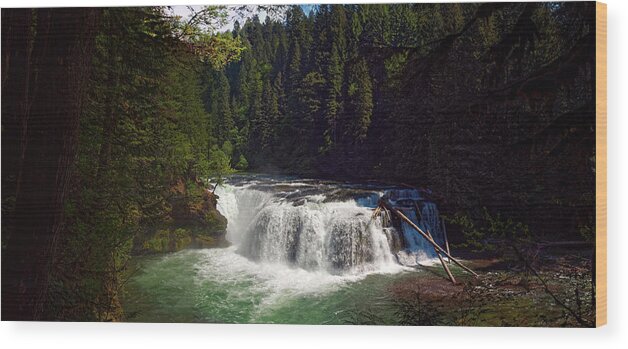 Lower Wood Print featuring the photograph Lower Lewis Falls by Thomas Hall