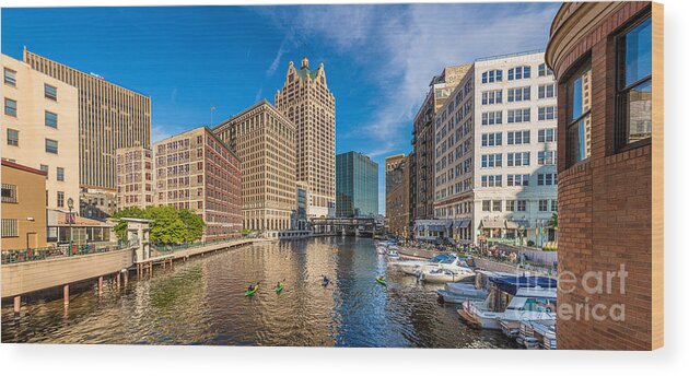Architecture Wood Print featuring the photograph Milwaukee Summer Nights by Andrew Slater