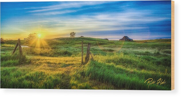 Natural Forms Wood Print featuring the photograph Sunrise at the Gate by Rikk Flohr