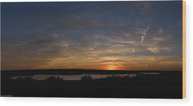 Sunset Wood Print featuring the photograph Sunset on Lake Georgetown by G Lamar Yancy