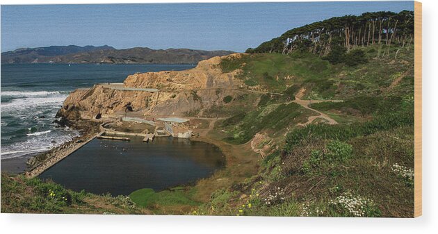 Bonnie Follett Wood Print featuring the photograph Sutro Baths San Francisco Panorama by Bonnie Follett