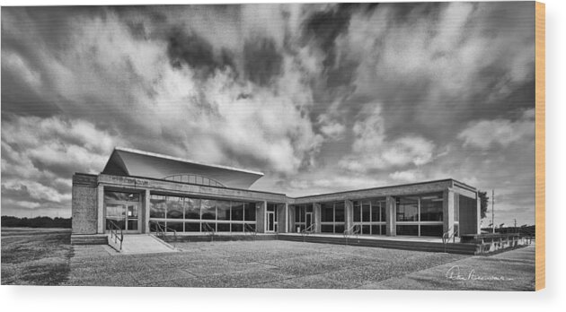 Outer Banks Wood Print featuring the photograph Wright Brothers Visitor Center 5278 by Dan Beauvais