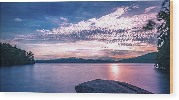 Clear Water Wood Print featuring the photograph Sunrise On Lake Jocassee South Carolina #13 by Alex Grichenko