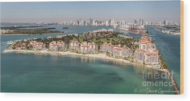 Fisher Island Wood Print featuring the photograph Fisher Island Club Aerial #5 by David Oppenheimer