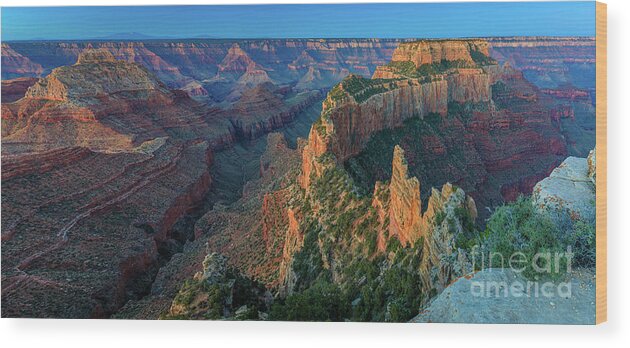 America Wood Print featuring the photograph Cape Royal Panorama by Inge Johnsson