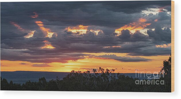 Natanson Wood Print featuring the photograph Cloudy Sunrise by Steven Natanson