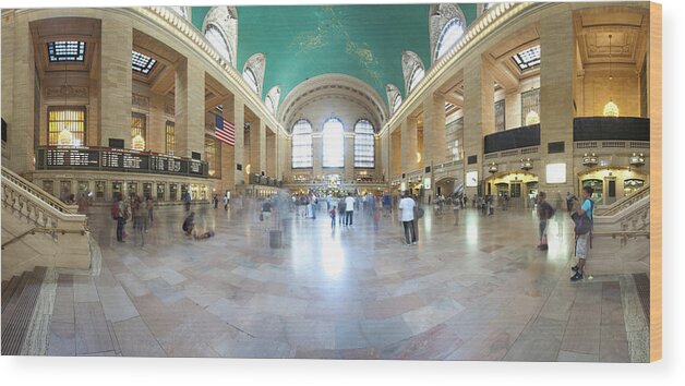 Panoramic Wood Print featuring the photograph Grand Central Panorama by Kickstand