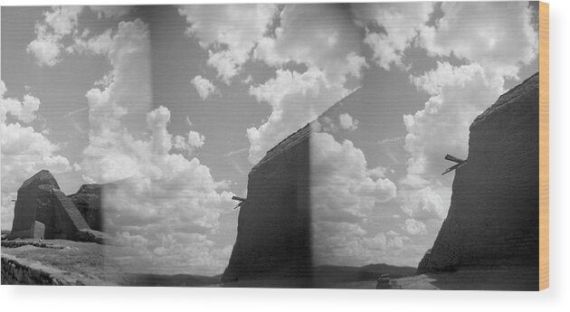 Pecos Wood Print featuring the photograph Holga triptych 3 by Catherine Sobredo