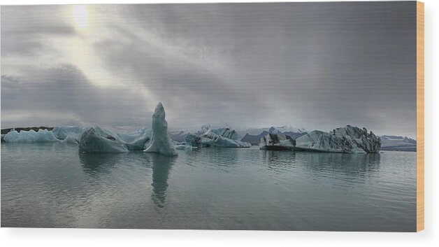 Iceland Wood Print featuring the photograph Ice Lagoon by Jim Cook
