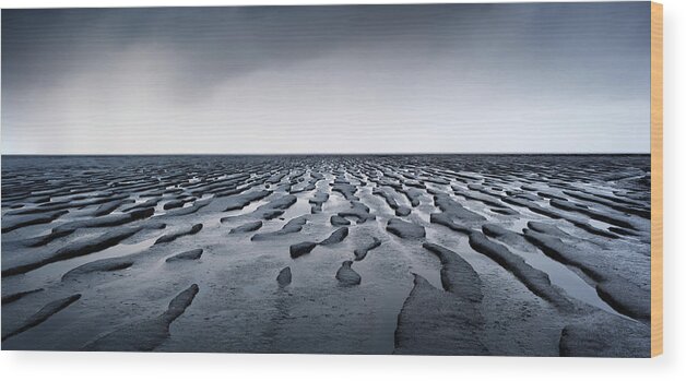 Scenics Wood Print featuring the photograph Mudflats by James Osmond