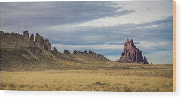 Shiprock Wood Print featuring the photograph Shiprock by Candy Brenton