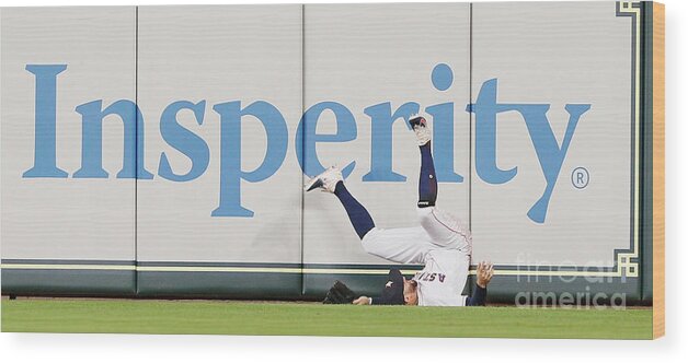 People Wood Print featuring the photograph Khris Davis and George Springer by Bob Levey