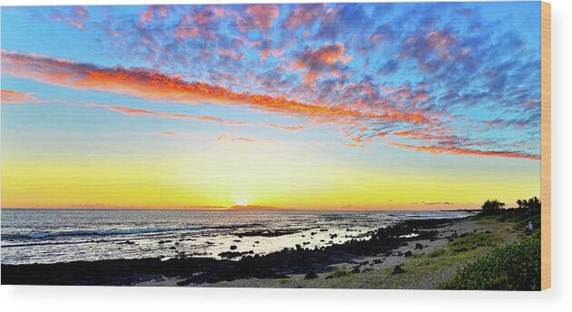 David Lawson Wood Print featuring the photograph Old A's Panorama by David Lawson