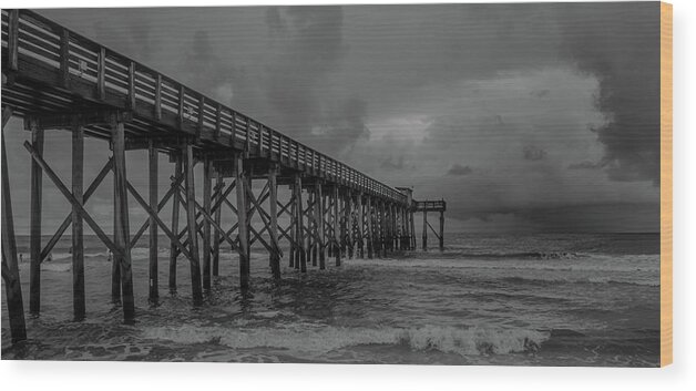 Ocean Wood Print featuring the photograph The Pier by Jamie Tyler