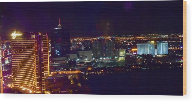 Las Wood Print featuring the photograph Vegas Skyline by Bnte Creations