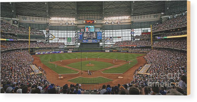 Milwaukee Wood Print featuring the photograph 0613 Miller Park by Steve Sturgill