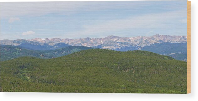 Rocky Mountains Wood Print featuring the photograph Colorado Continental Divide 5 Part Panorama 1 by James BO Insogna