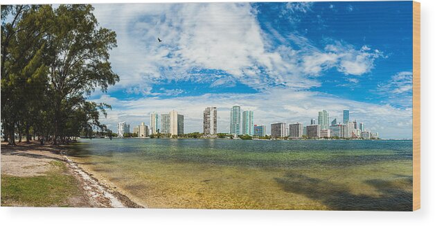 Architecture Wood Print featuring the photograph Miami Skyline by Raul Rodriguez