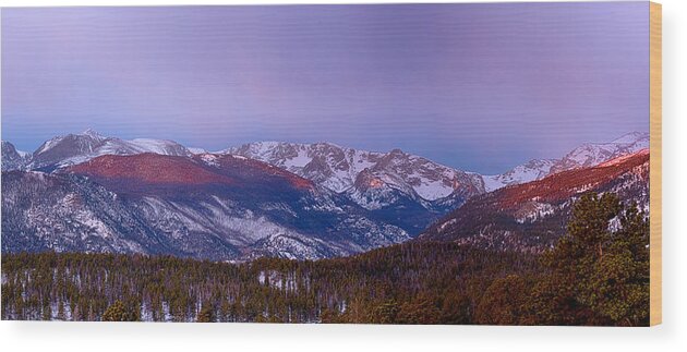 Panoramas Wood Print featuring the photograph Colorado Rocky Mountain Continental Divide Sunrise Panorama Pt2 by James BO Insogna