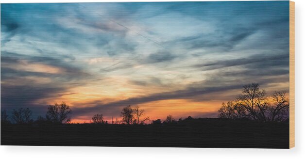 Sky Wood Print featuring the photograph Evening Sky by Holden The Moment