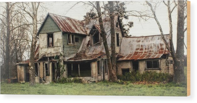 Haunted House Wood Print featuring the photograph Haunted by Marty Koch