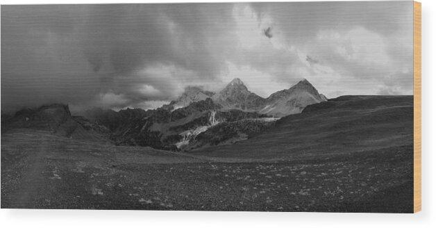 Tetons Wood Print featuring the photograph Hurricane Pass Storm by Raymond Salani III