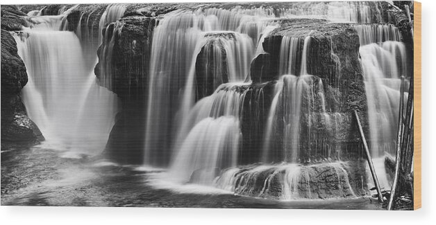 Autumn Wood Print featuring the photograph Lover Lewis Falls Panorama by Mark Kiver