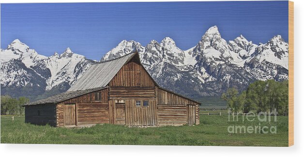 Mormon Row Wood Print featuring the photograph Moulton Barn by Jennifer Ludlum